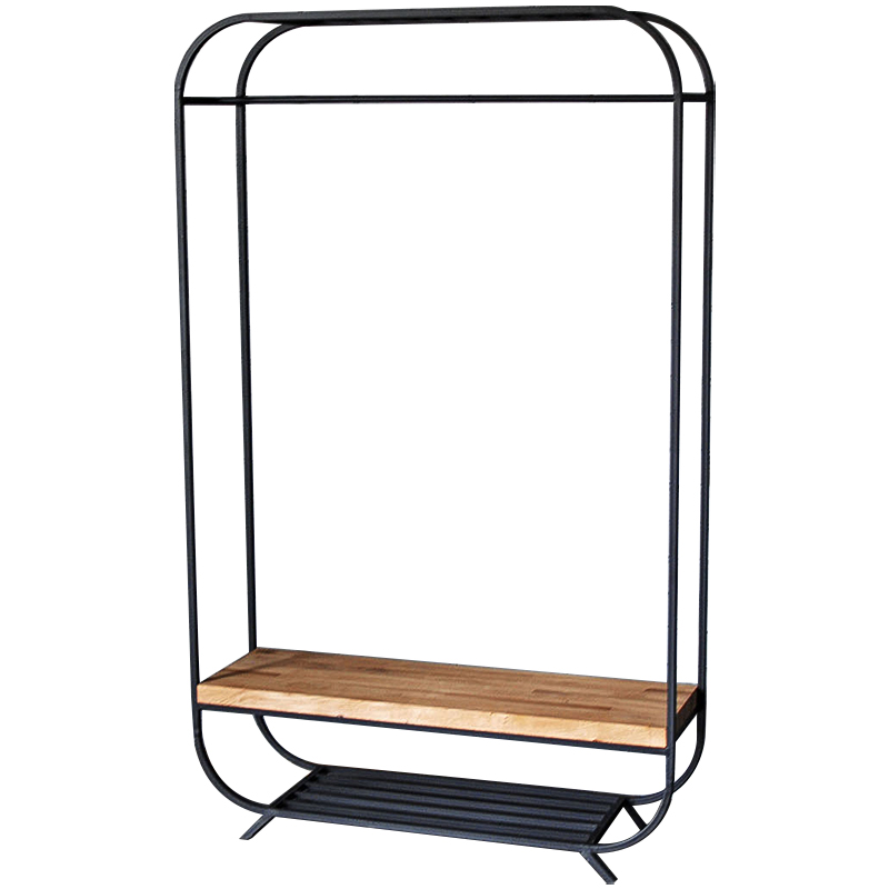 Рейл Cade Industrial Metal Rust Clothes Rail Черный Древесина Рейл Cade Industrial Metal Rust Clothes Rail Черный Древесина в Тюмени | Loft Concept