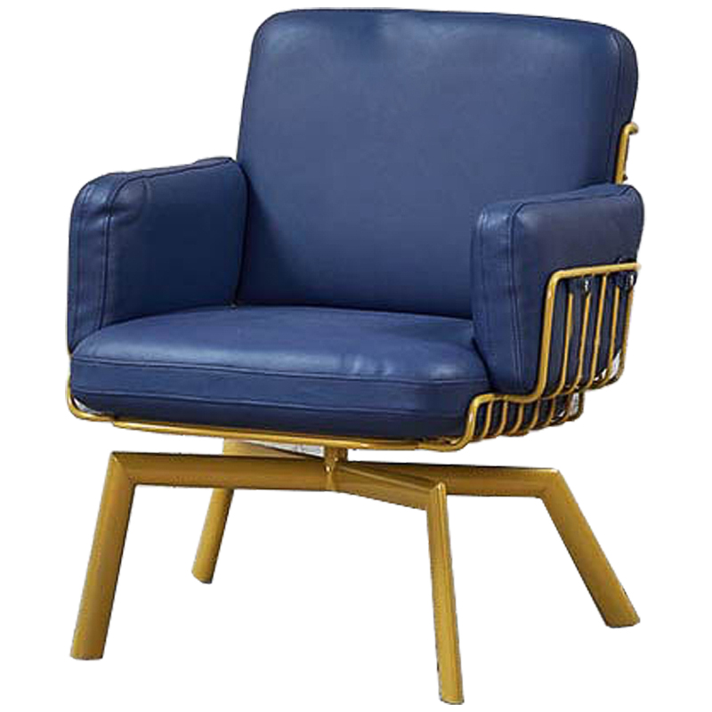 Кресло Frankie Armchair blue Сапфирово-синий Латунь Кресло Frankie Armchair blue Сапфирово-синий Латунь в Тюмени | Loft Concept
