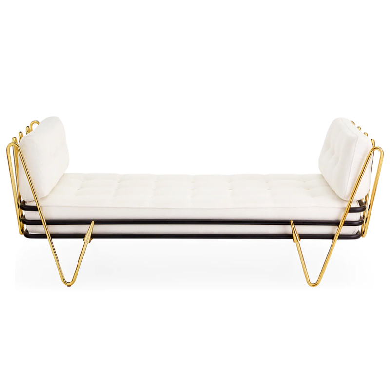 Кушетка Jonathan Adler Maxime Daybed Молочный Золотой Кушетка Jonathan Adler Maxime Daybed Молочный Золотой в Тюмени | Loft Concept