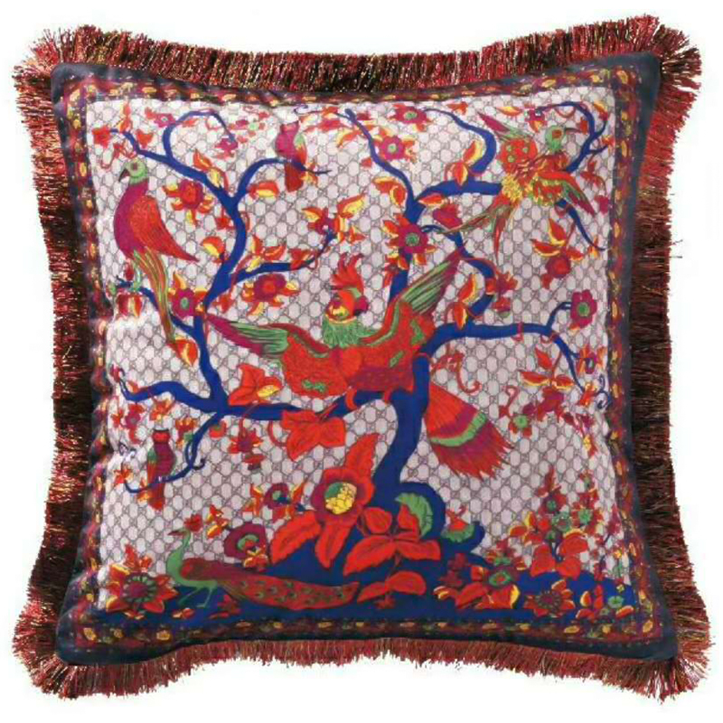 Декоративная подушка Cтиль Gucci Birds On The Tree Мульти Декоративная подушка Cтиль Gucci Birds On The Tree Мульти в Тюмени | Loft Concept
