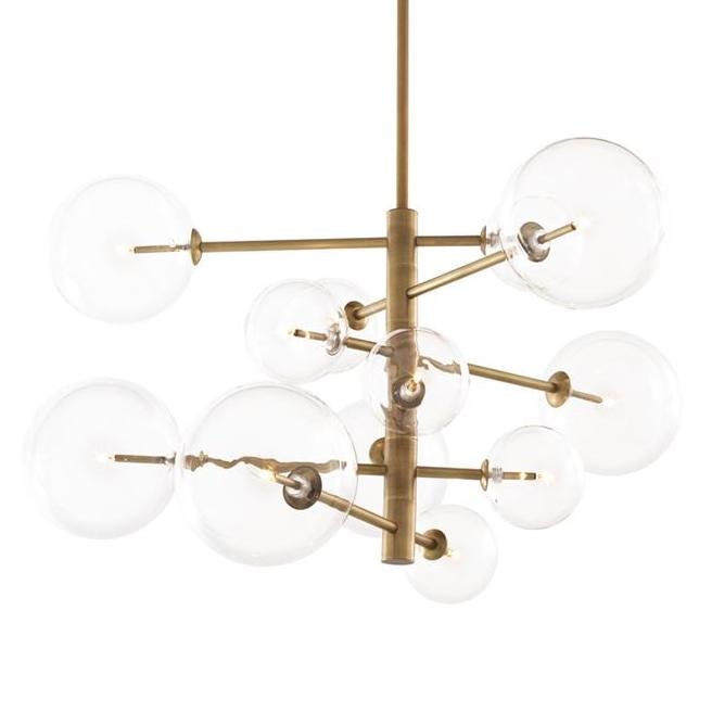 Люстра Chandelier Argento S Латунь Античная полированная Прозрачное Стекло Люстра Chandelier Argento S Латунь Античная полированная Прозрачное Стекло в Тюмени | Loft Concept