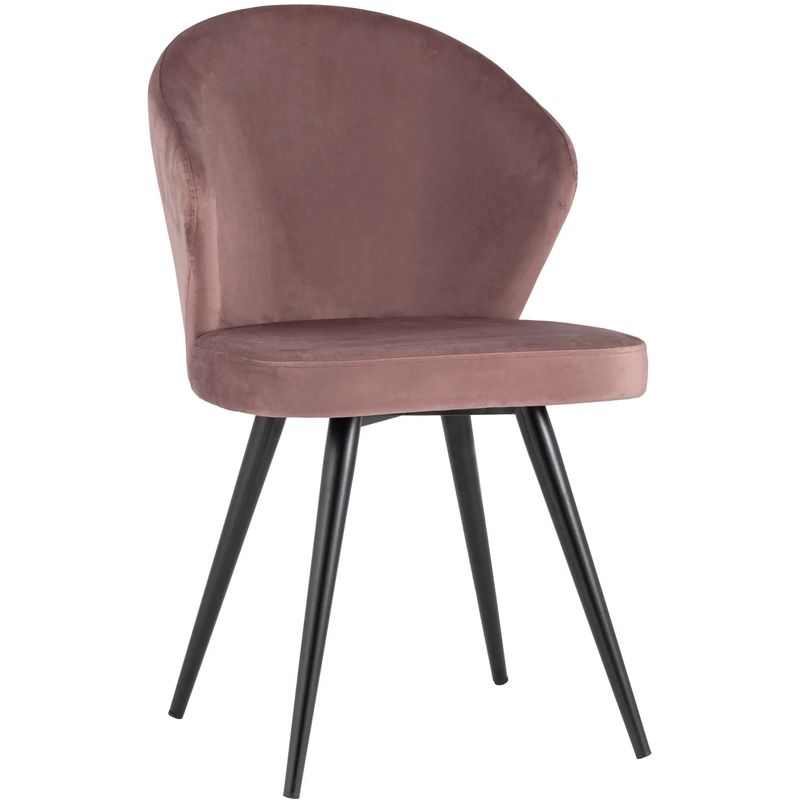 Стул Розовый Бархат Volante Chair Розовый пастельный Черный Стул Розовый Бархат Volante Chair Розовый пастельный Черный в Тюмени | Loft Concept