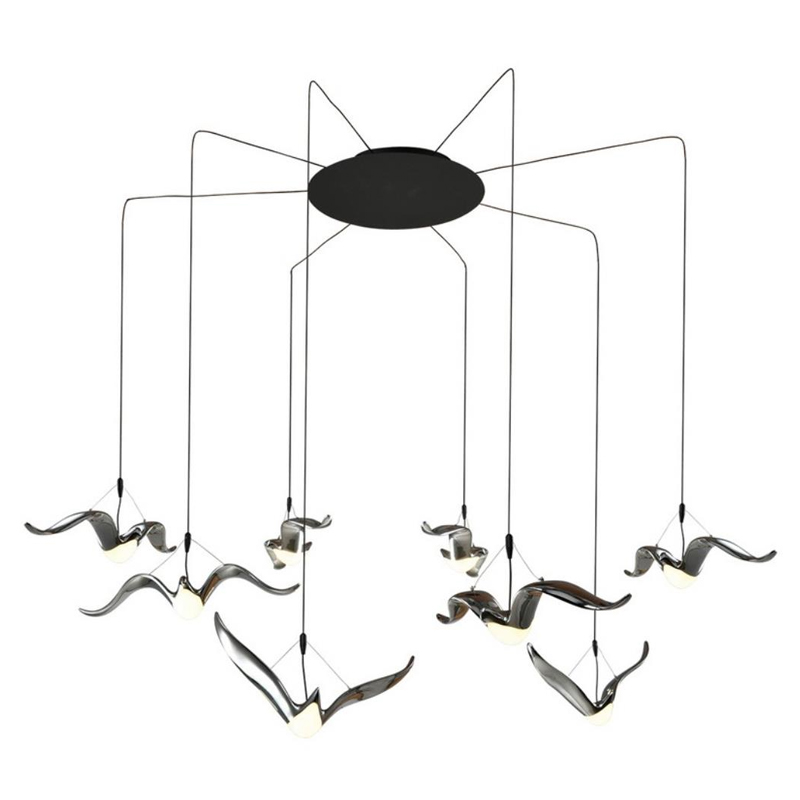 Каскадная люстра Silver birds Хром Каскадная люстра Silver birds Хром в Тюмени | Loft Concept