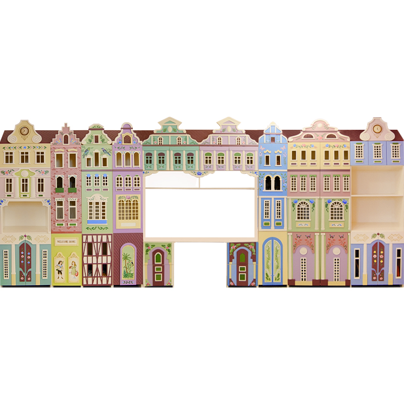 Шкаф Colorful Houses ручная роспись Мульти Шкаф Colorful Houses ручная роспись Мульти в Тюмени | Loft Concept