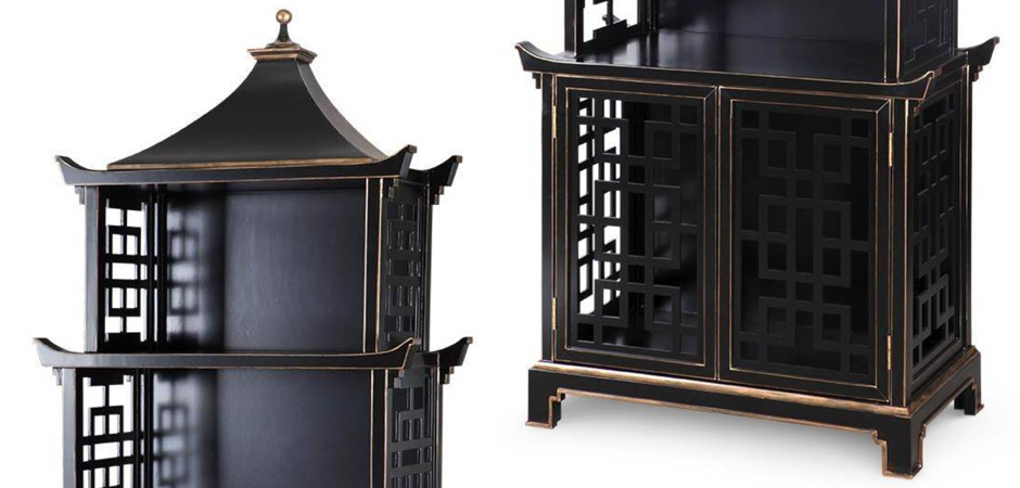 Стеллаж Черная Пагода Bungalow 5 Pagoda Black Wood Стеллаж Черная Пагода Bungalow 5 Pagoda Black Wood - Loft-Concept в Тюмени