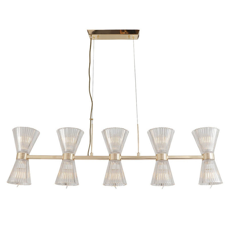 Люстра Glass Horn Light gold 10 Прозрачное Стекло Глянцевое золото Люстра Glass Horn Light gold 10 Прозрачное Стекло Глянцевое золото в Тюмени | Loft Concept