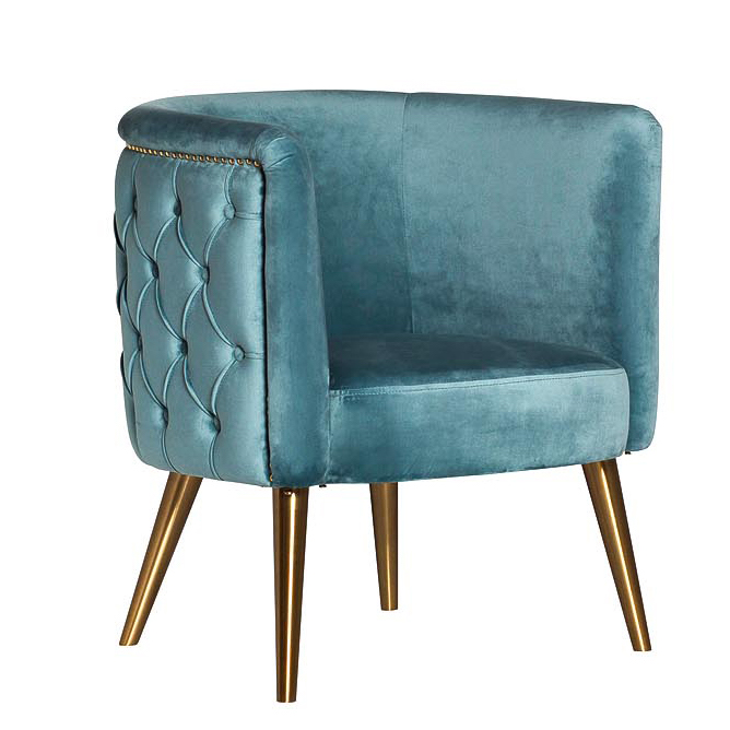 Кресло Merengo Armchair Голубой Латунь Кресло Merengo Armchair Голубой Латунь в Тюмени | Loft Concept