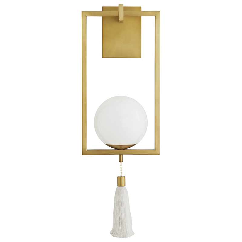 Бра Arteriors TRAPEZE SCONCE Gold Белый Латунь Бра Arteriors TRAPEZE SCONCE Gold Белый Латунь в Тюмени | Loft Concept