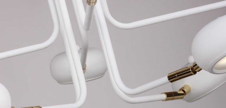 Люстра Curved Stix Chandelier 6 White - Loft-Concept в Тюмени