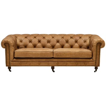 Диван Chesterfield Cinnamon Leather Sofa из винтажной кожи Корица Диван Chesterfield Cinnamon Leather Sofa из винтажной кожи Корица в Тюмени | Loft Concept