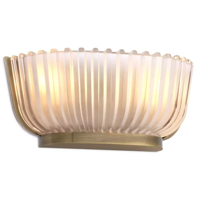 Бра Eichholtz Wall Lamp Artos Белое матовое стекло Латунь Бра Eichholtz Wall Lamp Artos Белое матовое стекло Латунь в Тюмени | Loft Concept