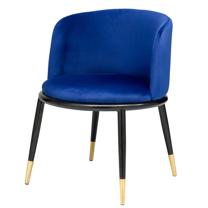 Стул Dining Chair Foucault Blue Синий Черный Золотой Стул Dining Chair Foucault Blue Синий Черный Золотой в Тюмени | Loft Concept
