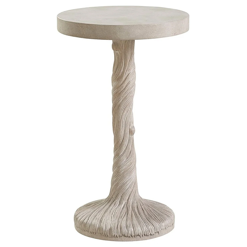 Приставной стол Barclay Butera Malibu Saddle Peak Round Accent Table Бежевый Приставной стол Barclay Butera Malibu Saddle Peak Round Accent Table Бежевый в Тюмени | Loft Concept