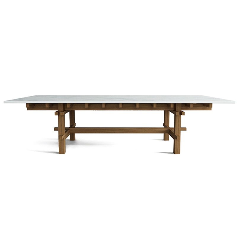 Журнальный стол из дерева с каменной столешницей Minka Table Древесина Белый Журнальный стол из дерева с каменной столешницей Minka Table Древесина Белый в Тюмени | Loft Concept