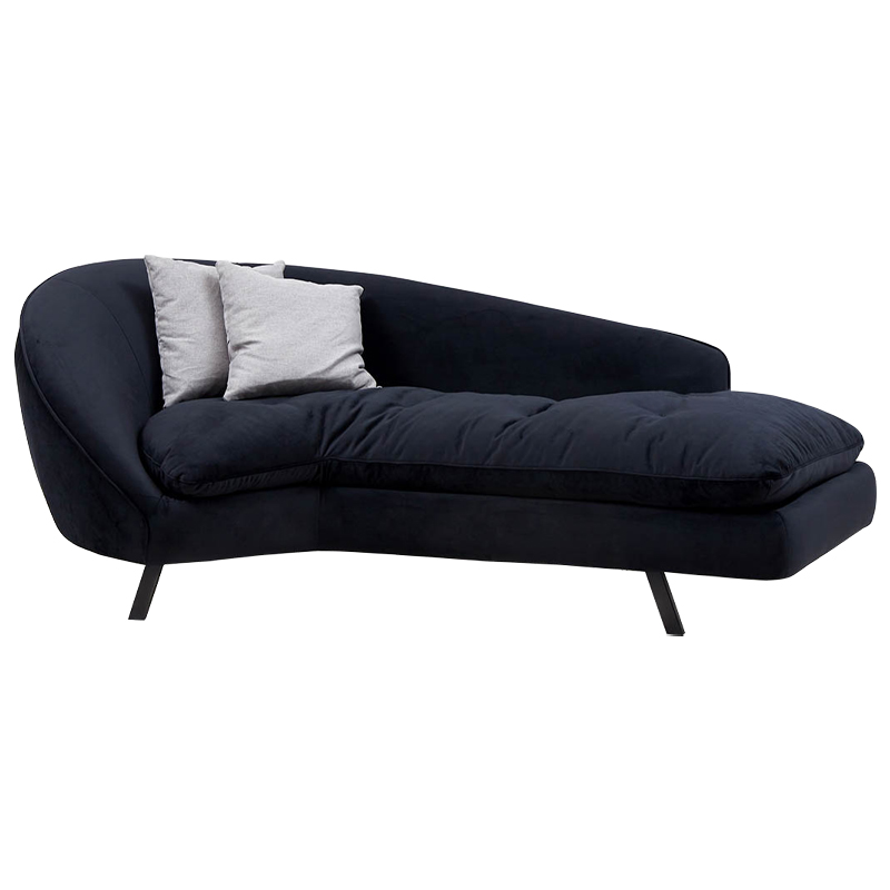 Диван Evangeline Dark Blue Sofa Темно-синий Черный Серый Диван Evangeline Dark Blue Sofa Темно-синий Черный Серый в Тюмени | Loft Concept