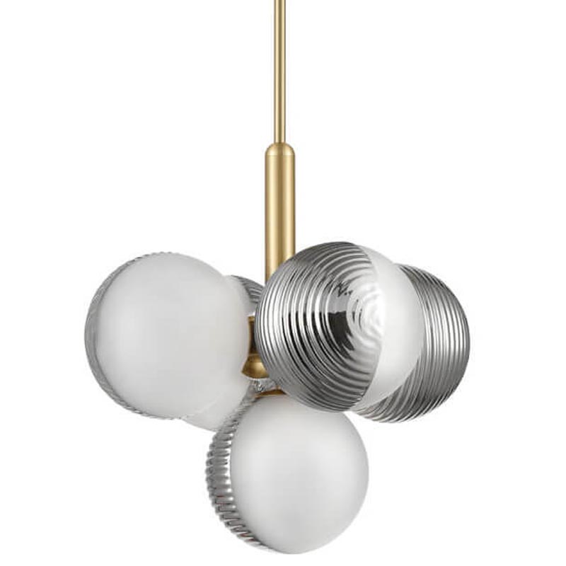 Люстра Ademar Chandelier 5 plafond Золотой Белый Серый Люстра Ademar Chandelier 5 plafond Золотой Белый Серый в Тюмени | Loft Concept