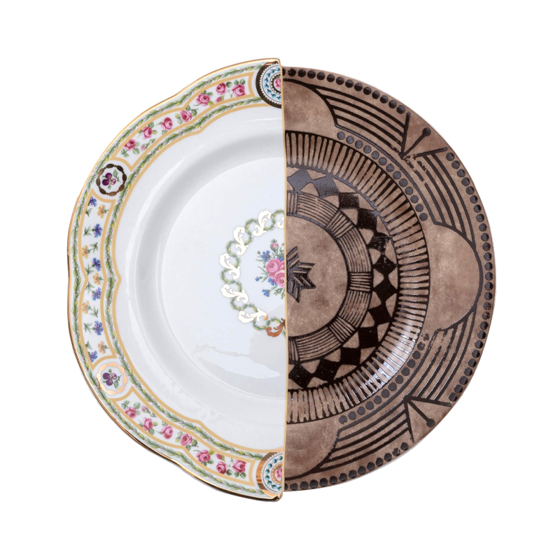 Тарелка Seletti Hobyo Белый Черный Коричневый Тарелка Seletti Hobyo Белый Черный Коричневый в Тюмени | Loft Concept