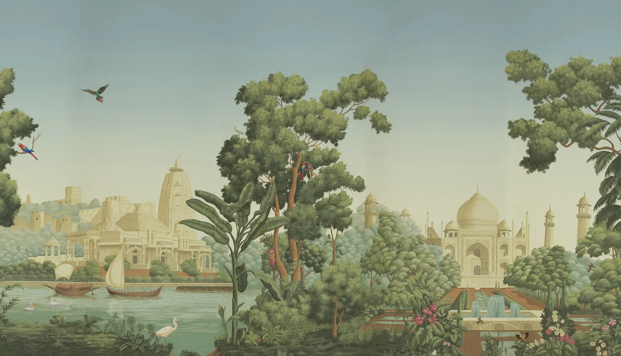 Обои ручная роспись River Scenes of Bengal Verdoyant Обои ручная роспись River Scenes of Bengal Verdoyant - постер Loft-Concept в Тюмени