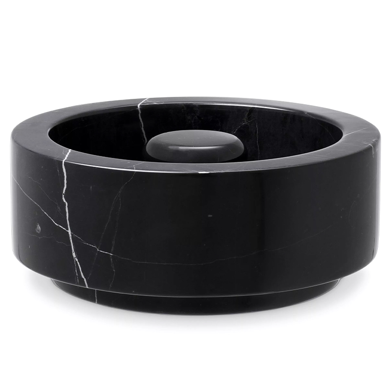 Пепельница Eichholtz Ashtray Poulsen Black Черный Мрамор Nero в Тюмени | Loft Concept 