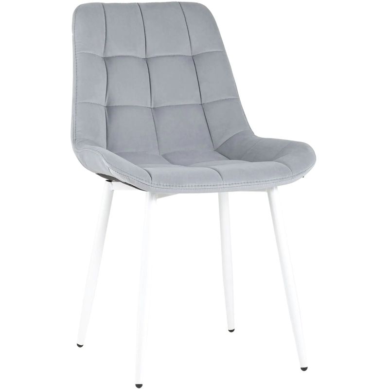 Стул NANCY Chair Серый Цвет Белые Ножки Серый Белый Стул NANCY Chair Серый Цвет Белые Ножки Серый Белый в Тюмени | Loft Concept