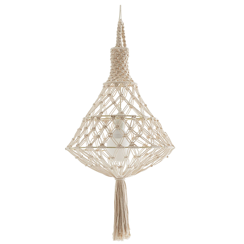Подвесной светильник Macrame Wicker Hanging lamp Бежевый Подвесной светильник Macrame Wicker Hanging lamp Бежевый в Тюмени | Loft Concept