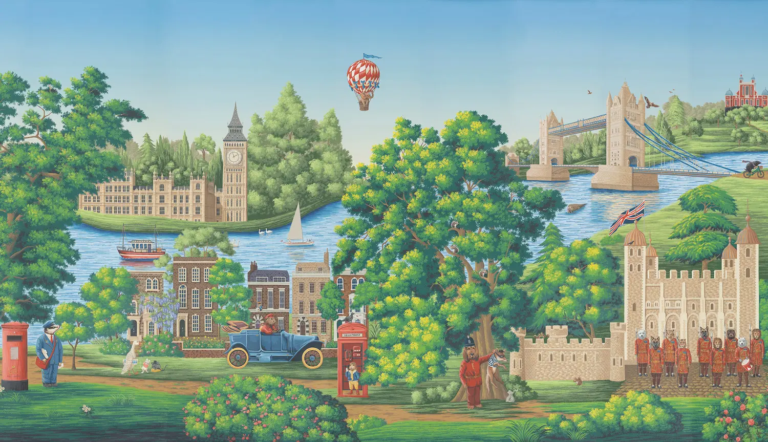 Обои ручная роспись Little London Jubilee Colourway Обои ручная роспись Little London Jubilee Colourway - постер Loft-Concept в Тюмени