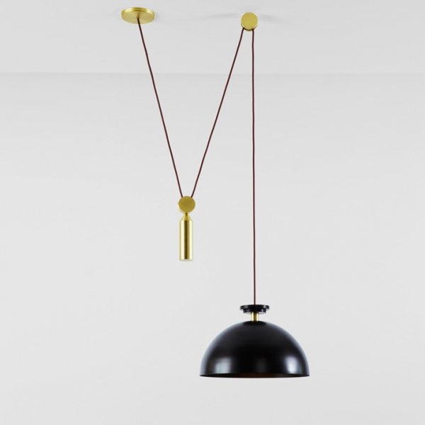 Подвесной светильник Shape up Pendant Hemisphere Black Латунь Черный Подвесной светильник Shape up Pendant Hemisphere Black Латунь Черный в Тюмени | Loft Concept