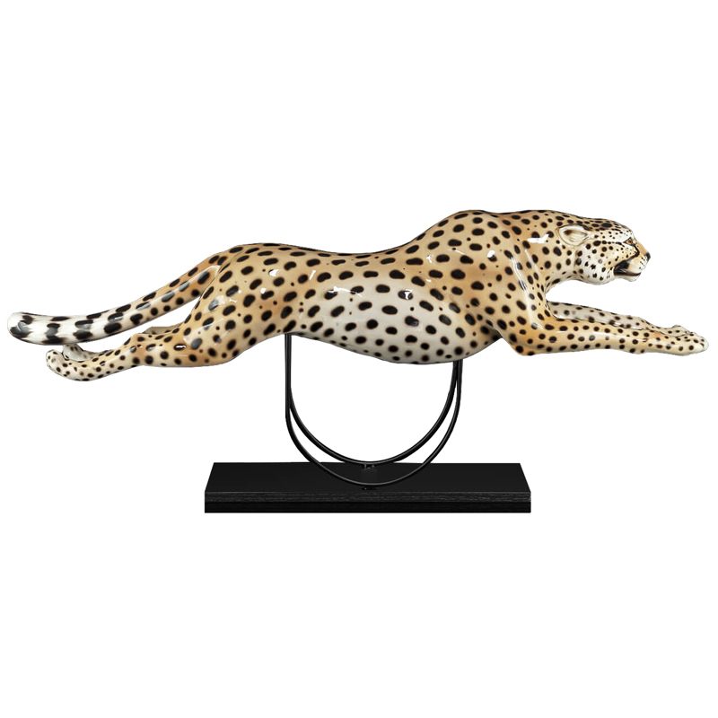 Статуэтка RUNNING CHEETAH W/BASE Черный Винтажное Светлое Золото Бежевый Статуэтка RUNNING CHEETAH W/BASE Черный Винтажное Светлое Золото Бежевый в Тюмени | Loft Concept