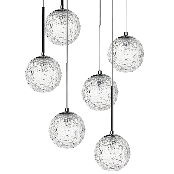 Люстра Soranzo Glass Balls 6 Хром Прозрачный Люстра Soranzo Glass Balls 6 Хром Прозрачный в Тюмени | Loft Concept