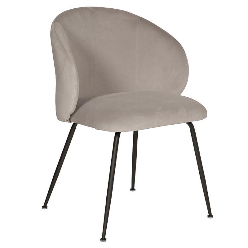 Стул Sadler Chair gray velor Бежево-серый Черный Стул Sadler Chair gray velor Бежево-серый Черный в Тюмени | Loft Concept