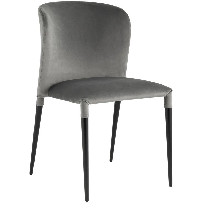 Стул Lori Chair Серый Велюр Серый Черный Стул Lori Chair Серый Велюр Серый Черный в Тюмени | Loft Concept