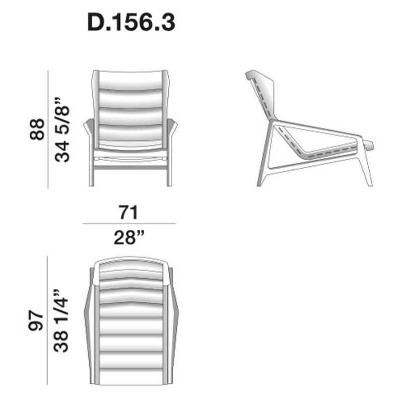 Дизайнерское кресло с подлокотниками из массива дерева Gio Ponti D.156.3 Armchair Дизайнерское кресло с подлокотниками из массива дерева Gio Ponti D.156.3 Armchair в Тюмени