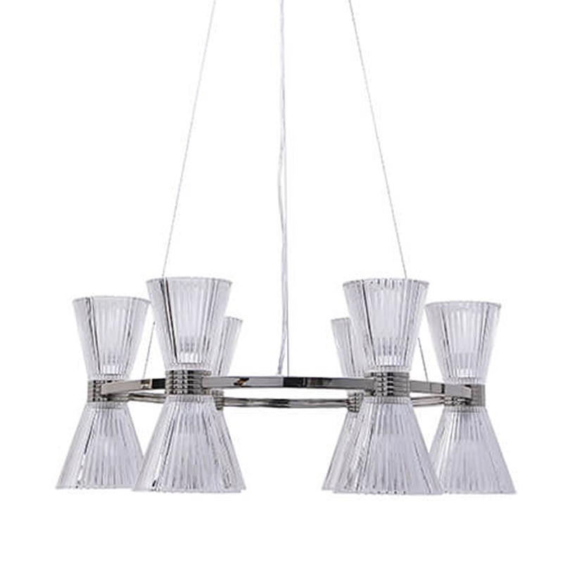 Люстра Glass Horn Light matt nickel 65 Прозрачное Стекло Никель Сатин Люстра Glass Horn Light matt nickel 65 Прозрачное Стекло Никель Сатин в Тюмени | Loft Concept
