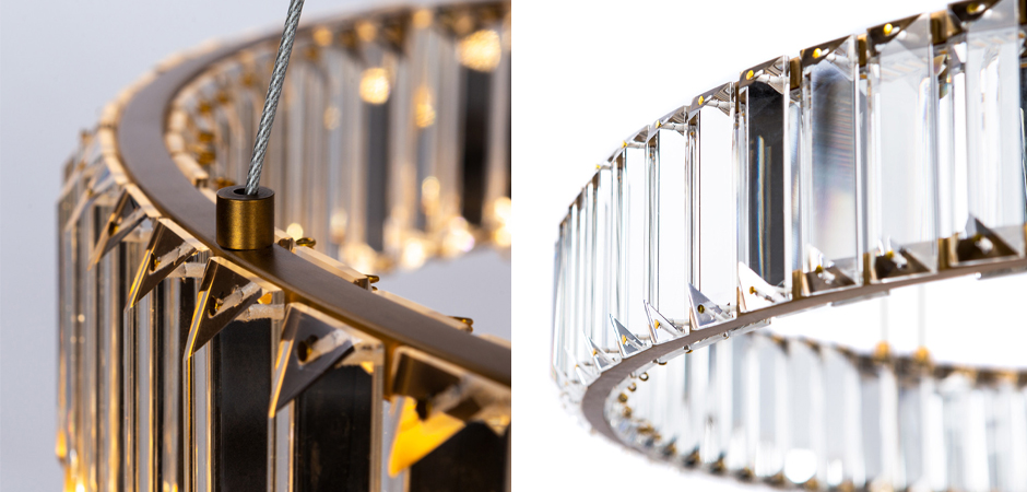 Хрустальная Люстра Crystal Ring Латунь - фото №1