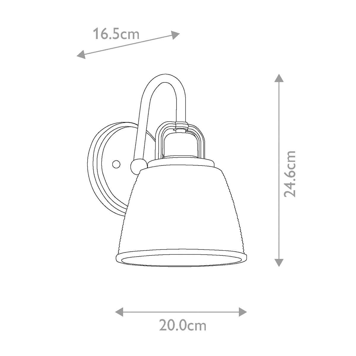 Бра с прозрачным рифленым плафоном в форме колокола Quoizel в Тюмени