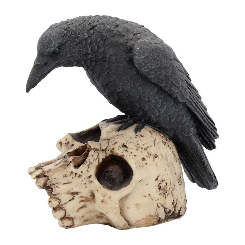 Статуэтка Black Raven Черный Бежево-серый Статуэтка Black Raven Черный Бежево-серый в Тюмени | Loft Concept