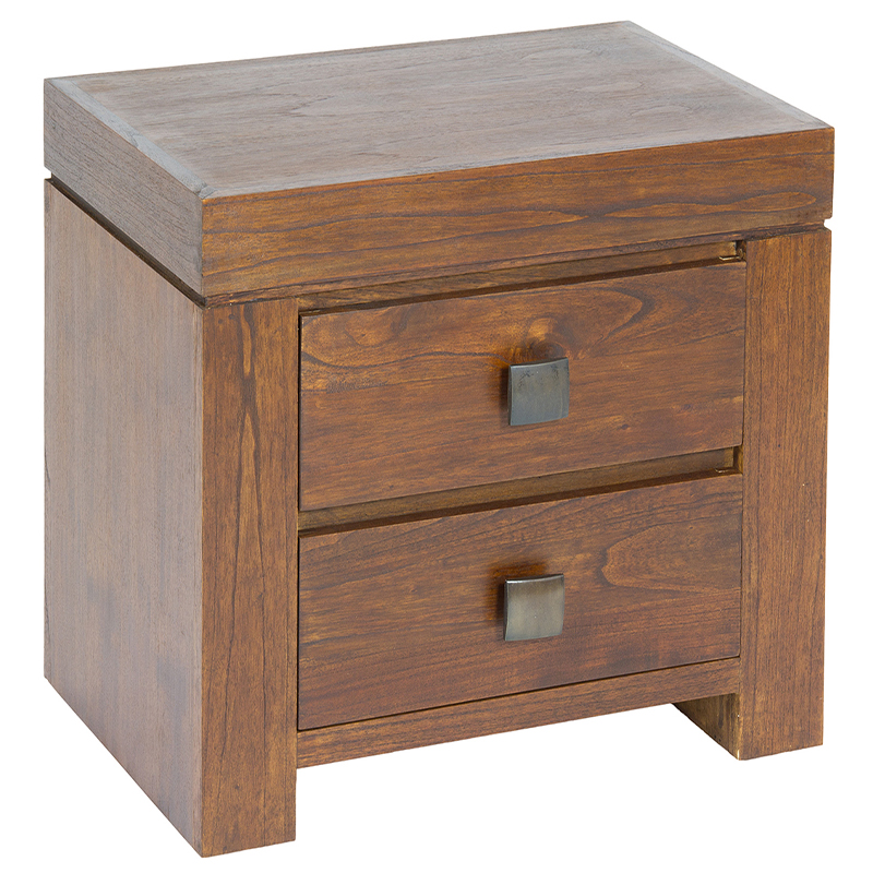 Тумба деревянная с 2-мя ящиками Lloyd Nightstand Коричневый Тумба деревянная с 2-мя ящиками Lloyd Nightstand Коричневый в Тюмени | Loft Concept