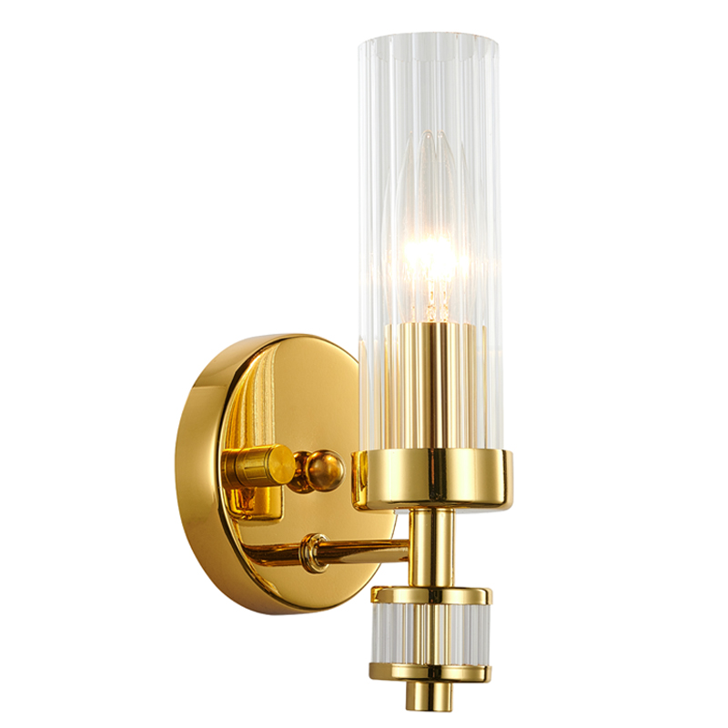 Бра Jeanette Gold Sconce Глянцевое золото Прозрачный Бра Jeanette Gold Sconce Глянцевое золото Прозрачный в Тюмени | Loft Concept
