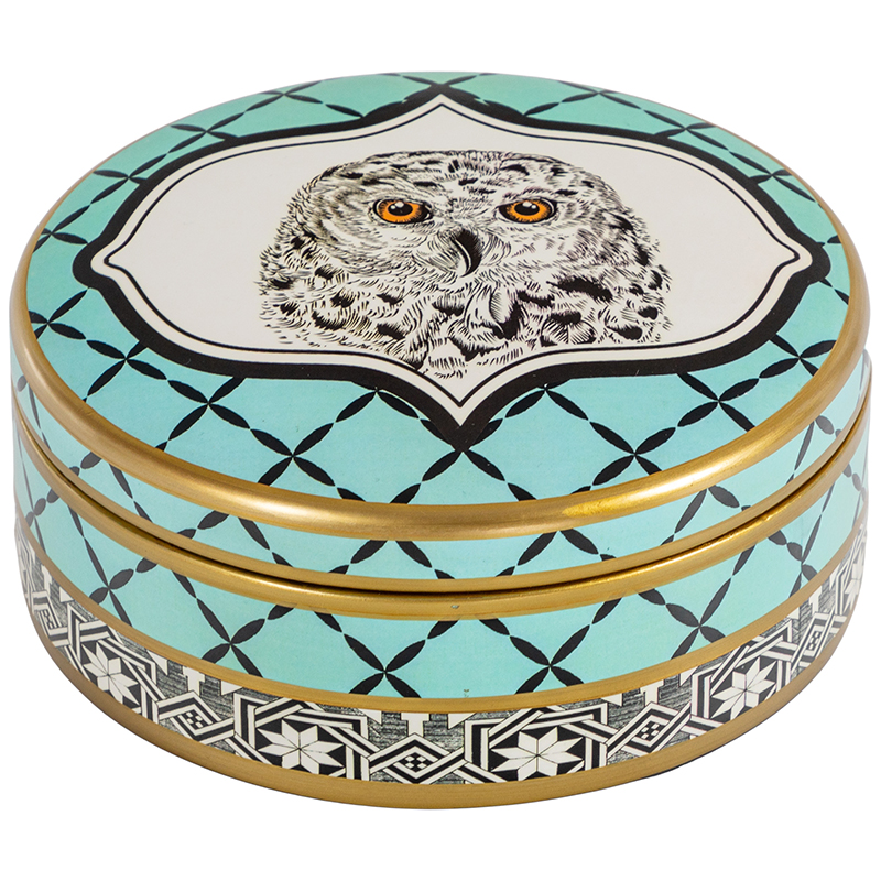 Шкатулка Owl Collection Turquoise Box Черно-белый Бирюзовый Золотой Шкатулка Owl Collection Turquoise Box Черно-белый Бирюзовый Золотой в Тюмени | Loft Concept