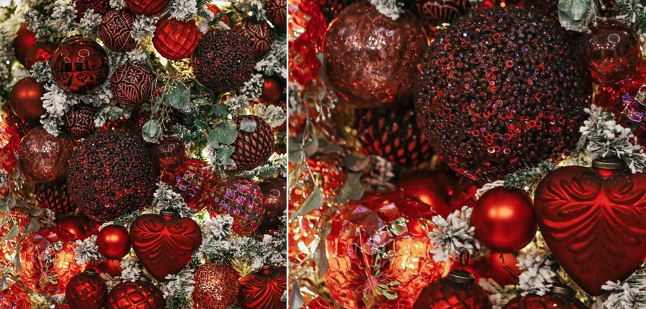 Дизайнерская Ель Заснеженная с Красными шарами Green and Red Spiral Дизайнерская Ель Заснеженная с Красными шарами Green and Red Spiral - Loft-Concept в Тюмени