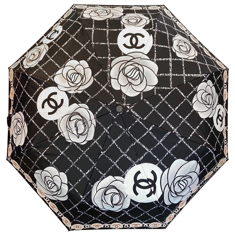 Зонт раскладной CHANEL дизайн 004 Черный цвет Черно-белый Зонт раскладной CHANEL дизайн 004 Черный цвет Черно-белый в Тюмени | Loft Concept