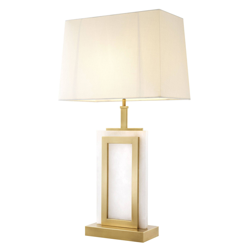 Настольная лампа Eichholtz Table Lamp Murray Белый Латунь Молочный Настольная лампа Eichholtz Table Lamp Murray Белый Латунь Молочный в Тюмени | Loft Concept