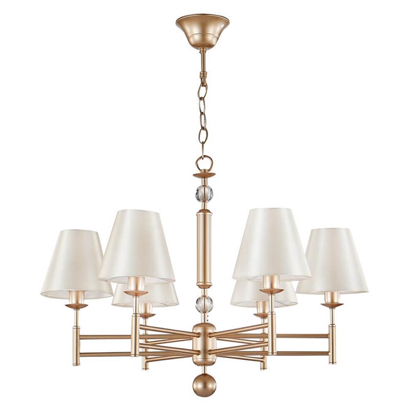 Люстра Sharma Chandelier 6 Золотой Бежевый Люстра Sharma Chandelier 6 Золотой Бежевый в Тюмени | Loft Concept