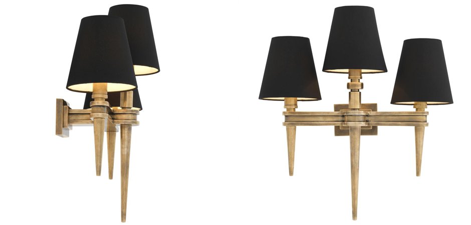 Бра Wall Lamp Waterloo Triple Brass Бра Wall Lamp Waterloo Triple Brass - Loft-Concept в Тюмени