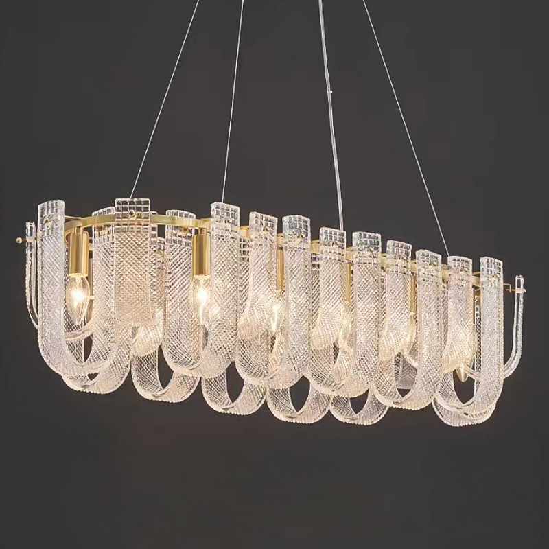 Линейная Люстра Prudence Textured Glass Chandelier A Золотой Прозрачное Стекло Линейная Люстра Prudence Textured Glass Chandelier A Золотой Прозрачное Стекло в Тюмени | Loft Concept