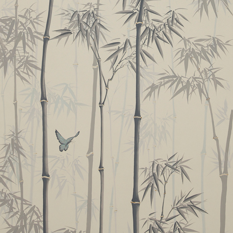 Обои ручная роспись Distant Bamboo Special Colourway on white dyed paper Обои ручная роспись Distant Bamboo Special Colourway on white dyed paper в Тюмени | Loft Concept