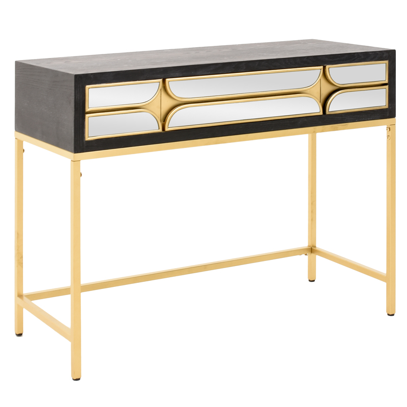 Консоль Eloisa Console Золотой Черный Консоль Eloisa Console Золотой Черный в Тюмени | Loft Concept