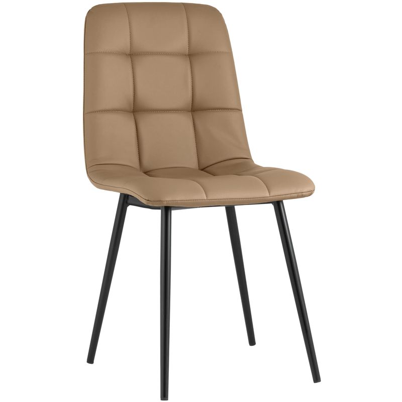 Стул NANCY S Chair Экокожа Цвет Капучино Бежевый Черный Стул NANCY S Chair Экокожа Цвет Капучино Бежевый Черный в Тюмени | Loft Concept