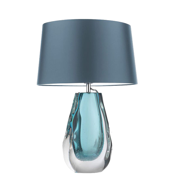Настольная лампа Anya Peacock Table Lamp Хром Прозрачный Голубой Настольная лампа Anya Peacock Table Lamp Хром Прозрачный Голубой в Тюмени | Loft Concept