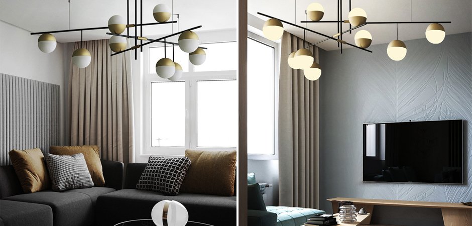 Люстра Balls white & brass 9 Люстра Balls white & brass 9 - Loft-Concept в Тюмени